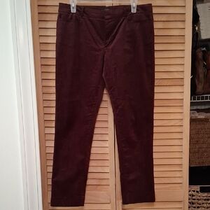 Banana Republic Women's Velvet Pants in Rich Burgundy